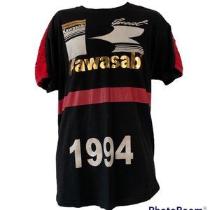 Bleecker & Mercer Men's Black Gold Foil Kawasabi Letters 1994 T-Shirt Size: XL